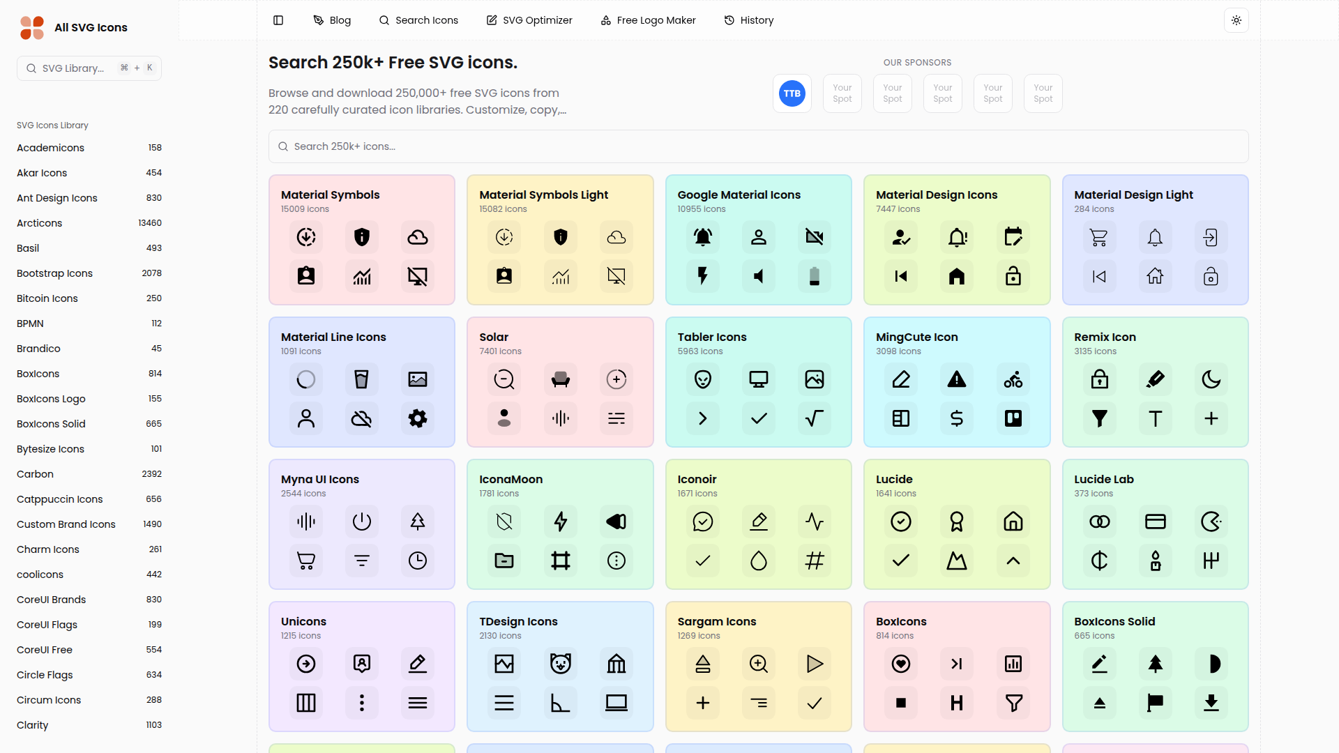 All SVG Icons screenshot