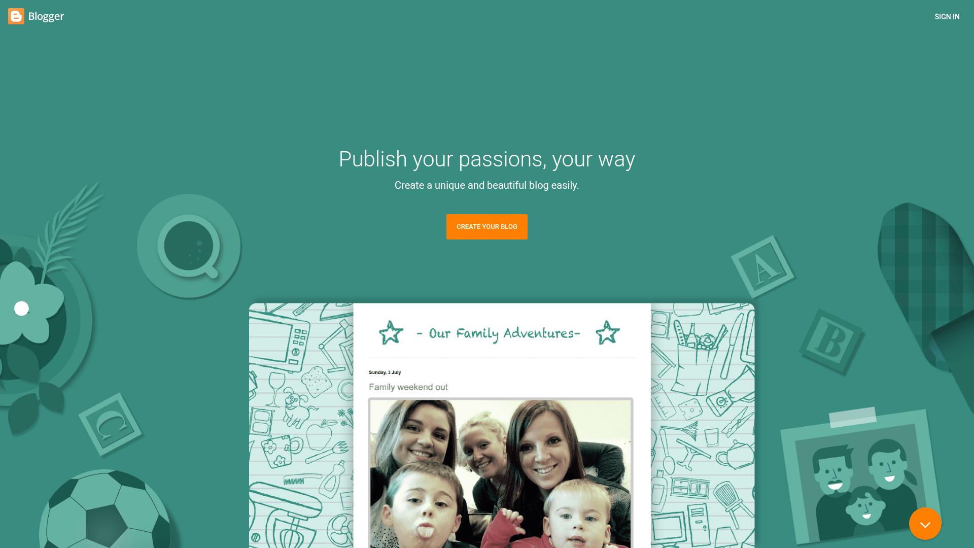 Blogger screenshot