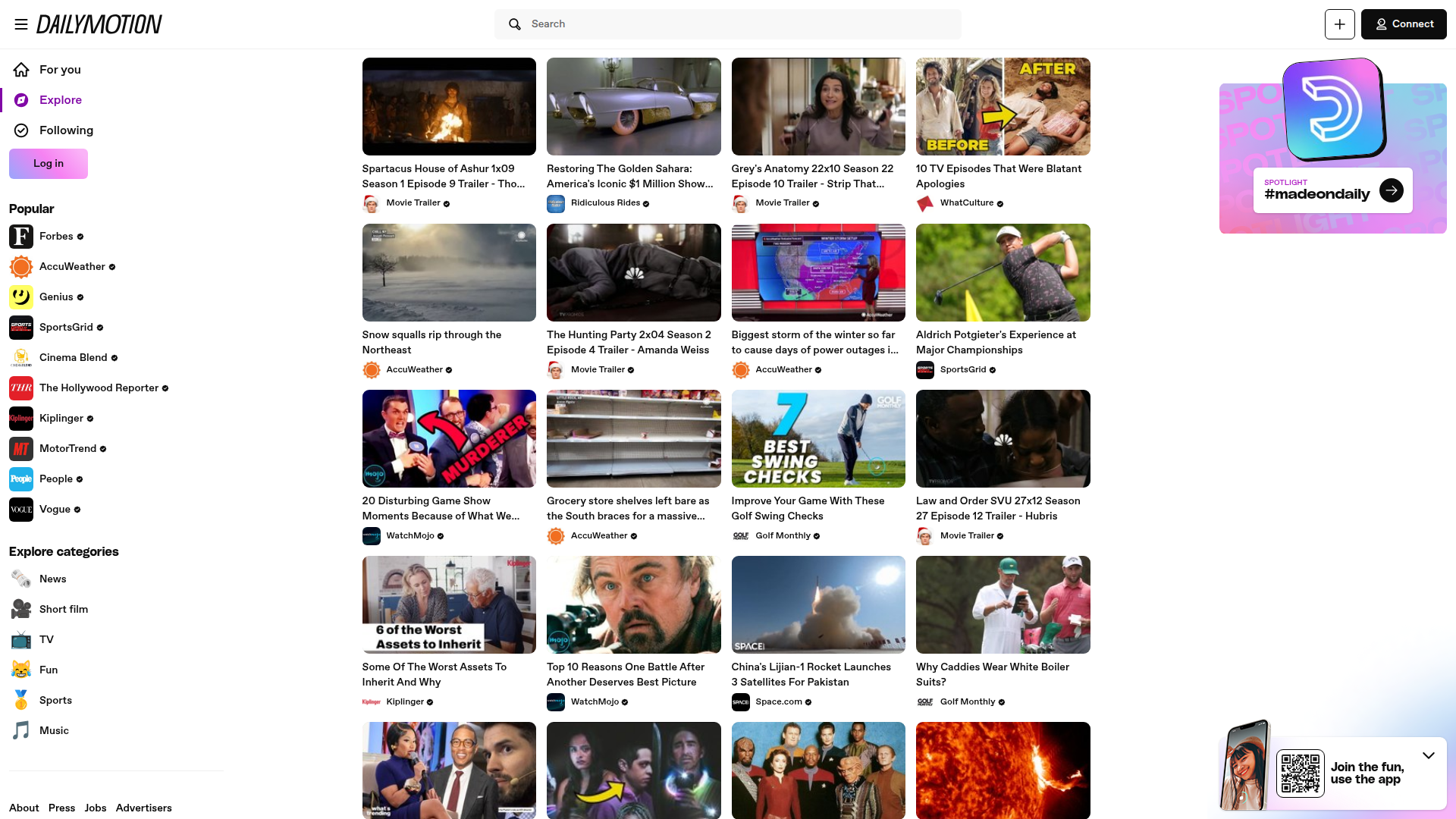 DailyMotion screenshot
