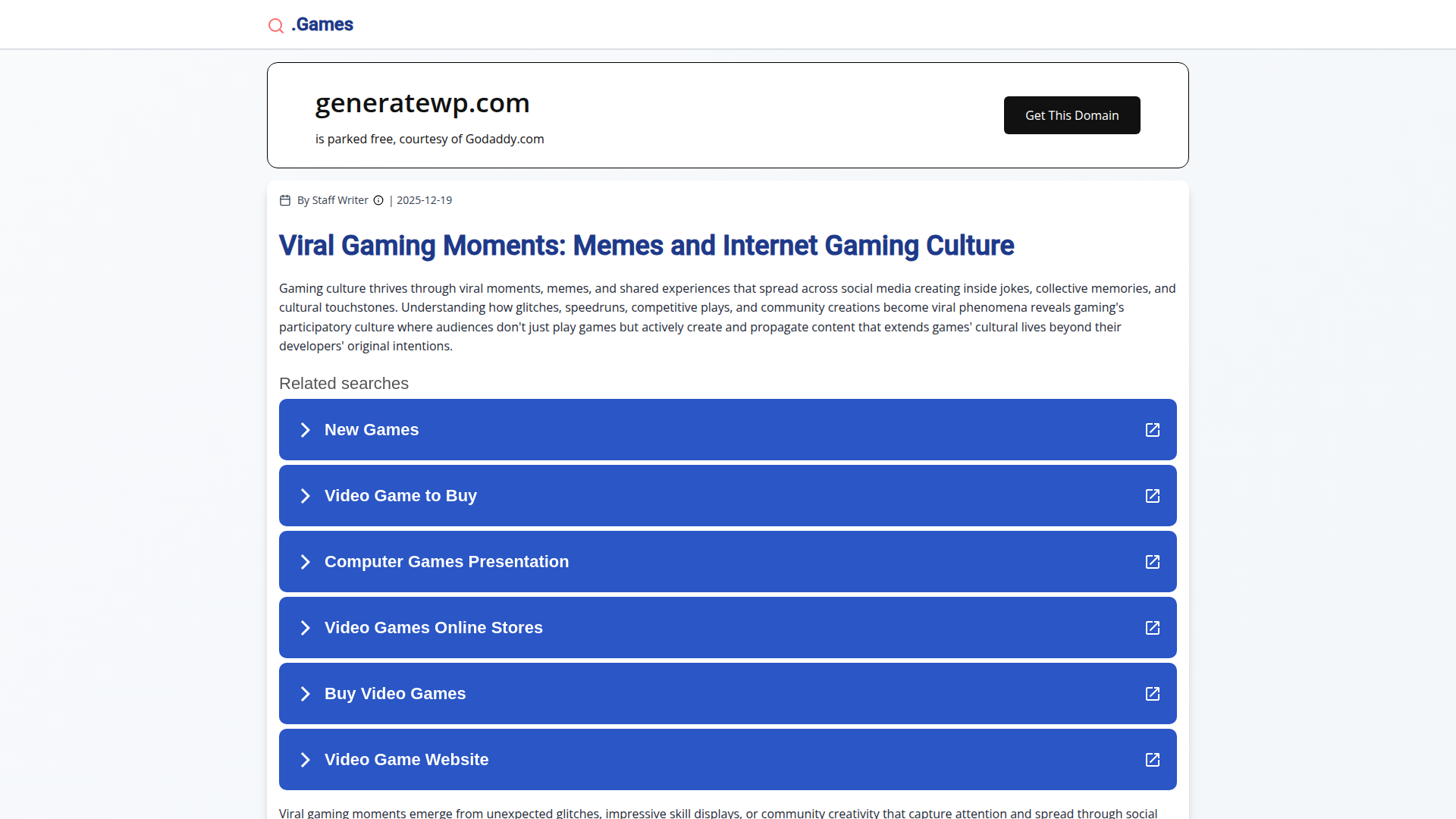 GenerateWP screenshot