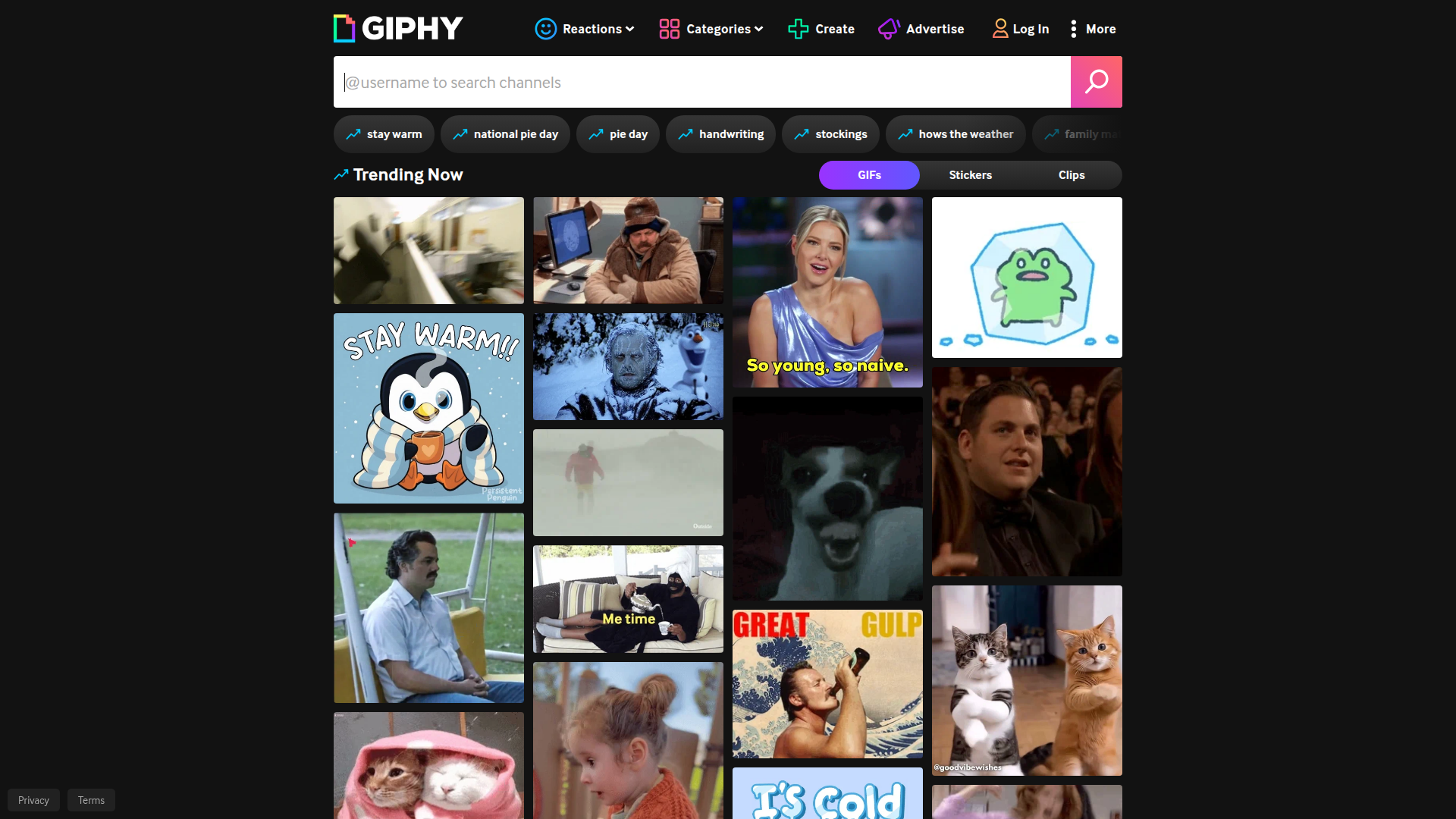 Giphy screenshot