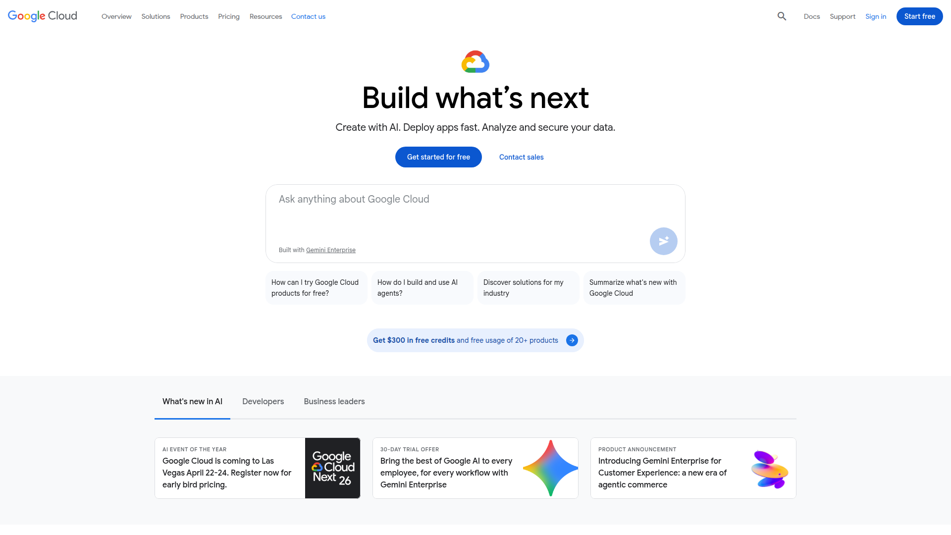 Google Cloud Platform screenshot