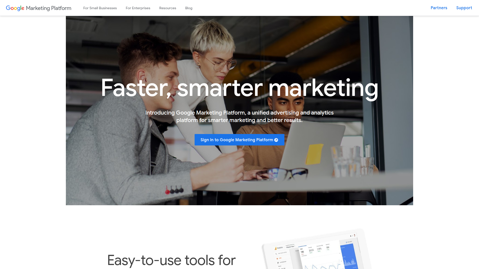 Google Optimize screenshot
