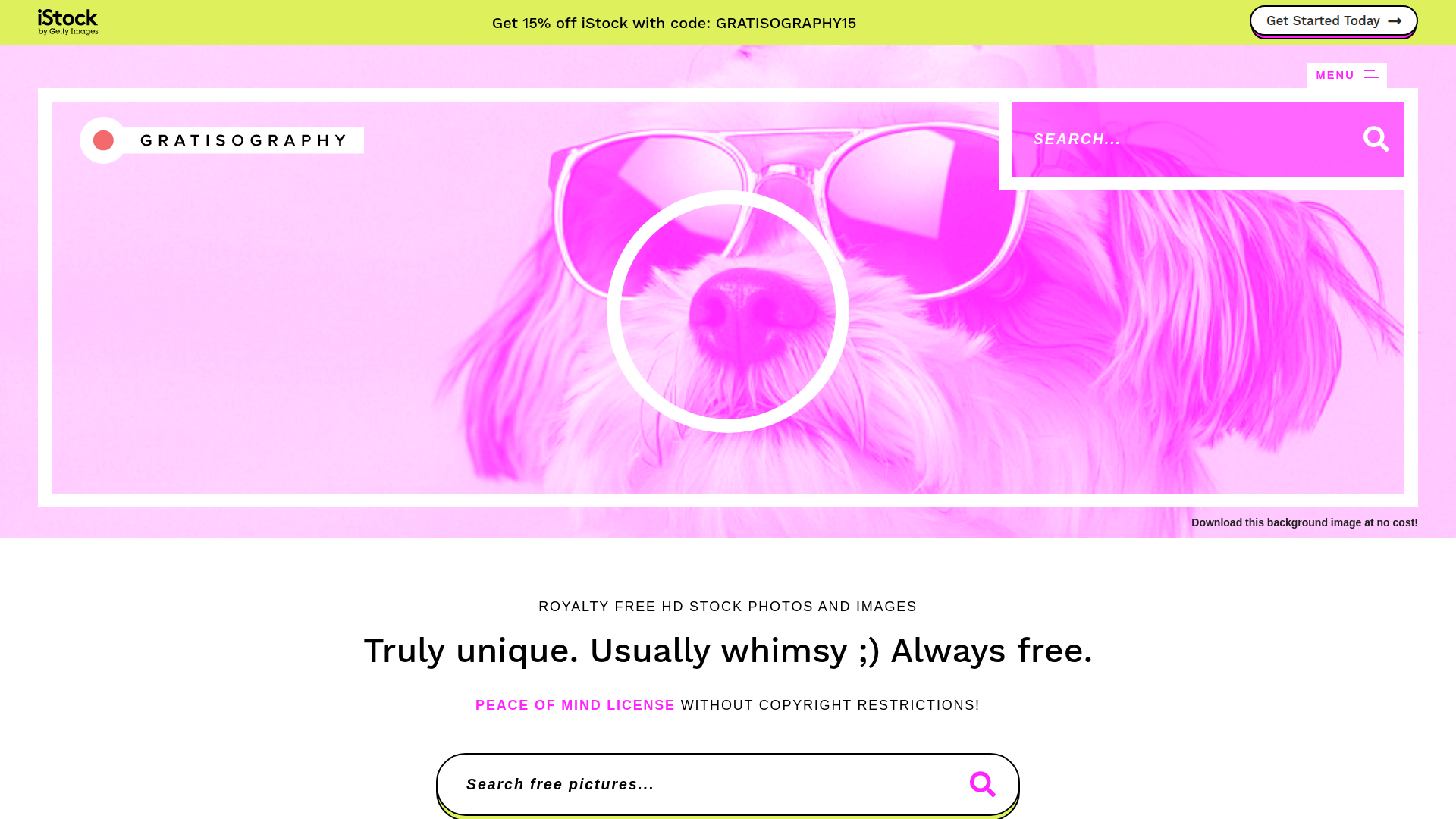 Gratisography screenshot