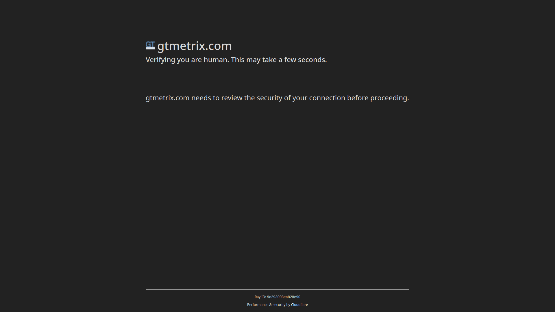 GTmetrix screenshot