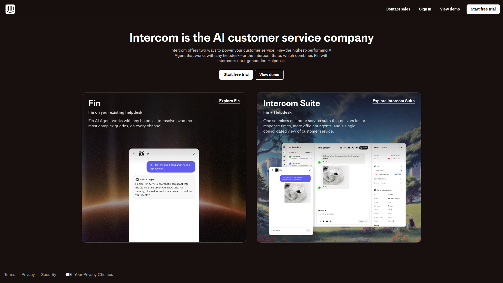 Intercom screenshot