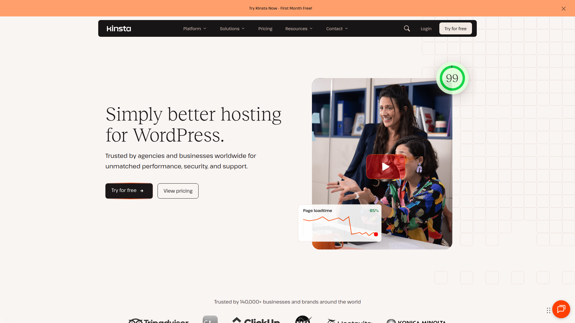 Kinsta screenshot