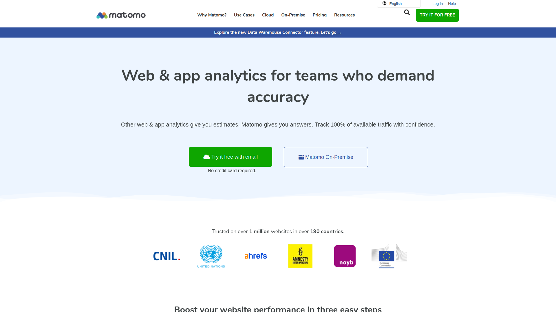 Matomo screenshot