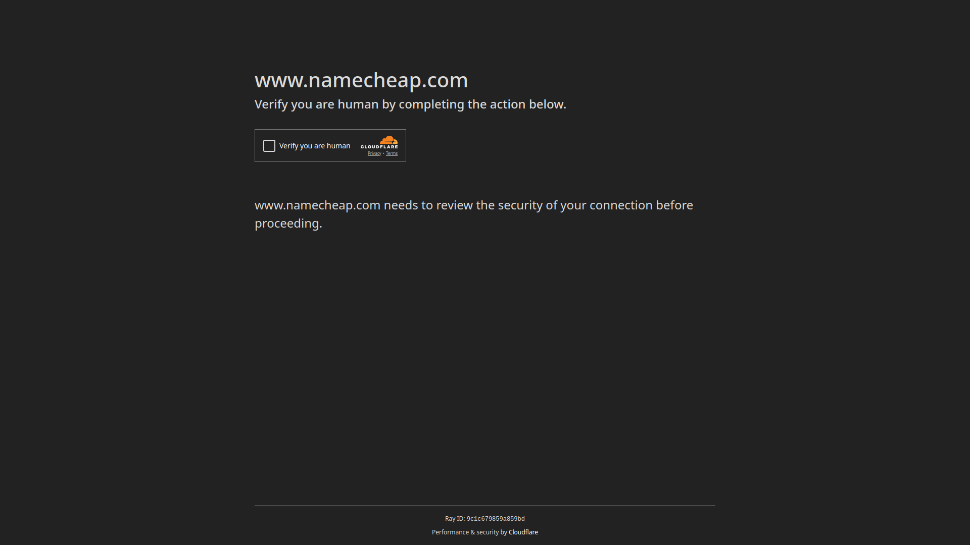 Namecheap screenshot