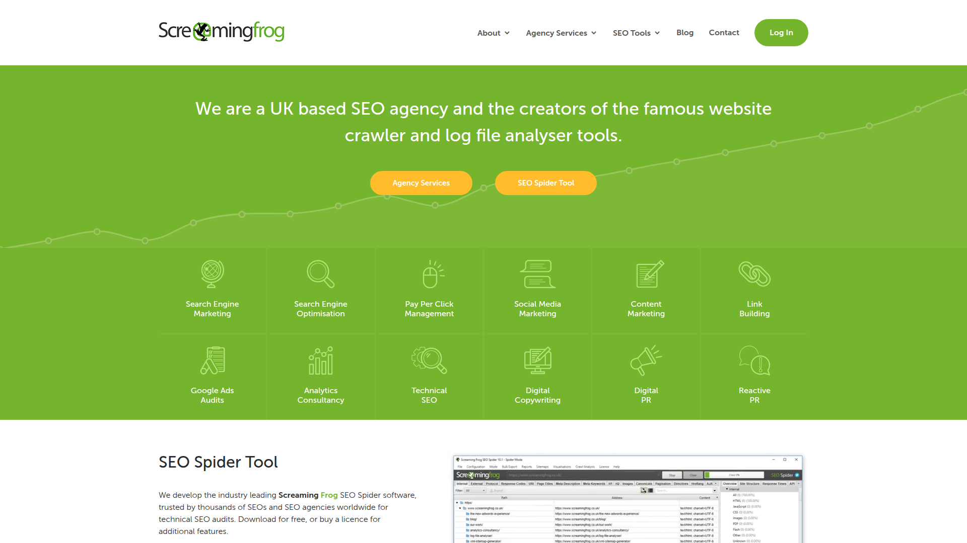 Screaming Frog SEO Spider screenshot