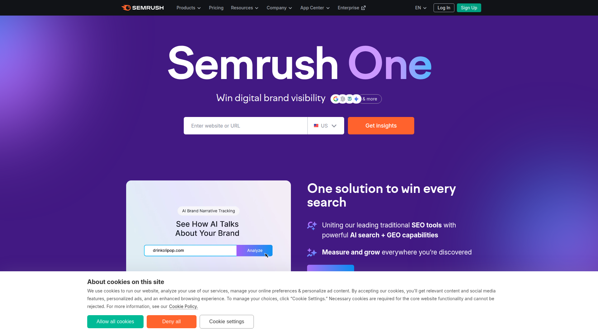 SEMRush screenshot