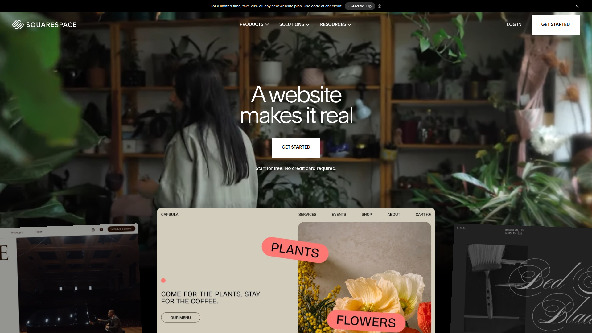 Squarespace screenshot