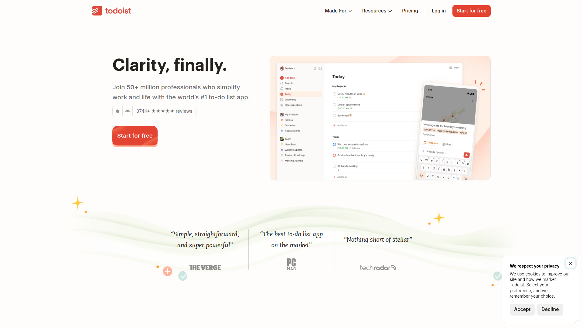 Todoist screenshot
