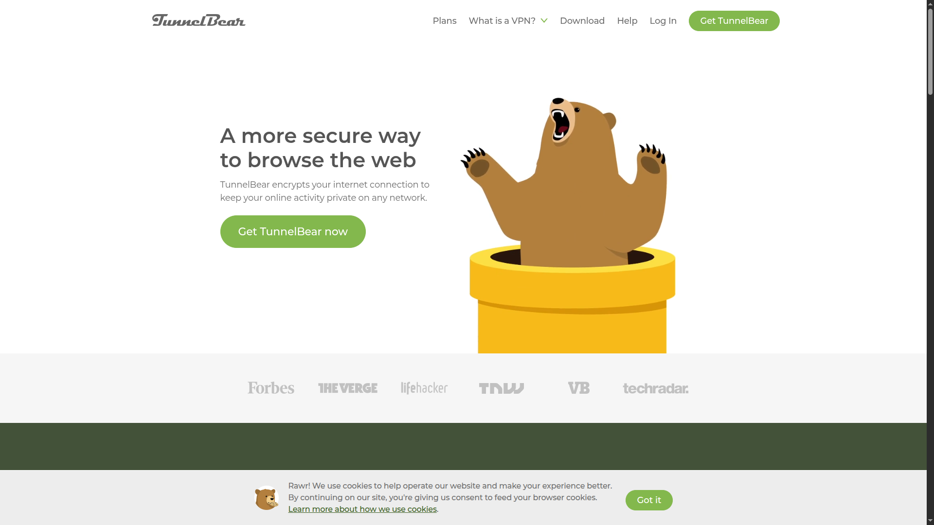 TunnelBear screenshot