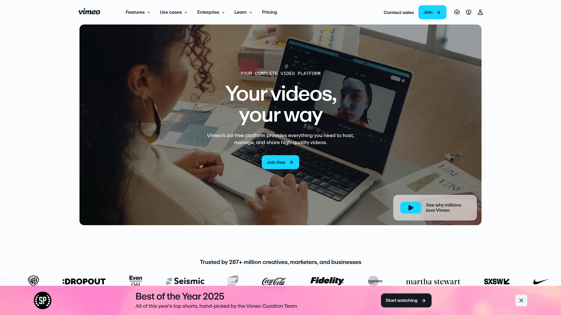 Vimeo screenshot