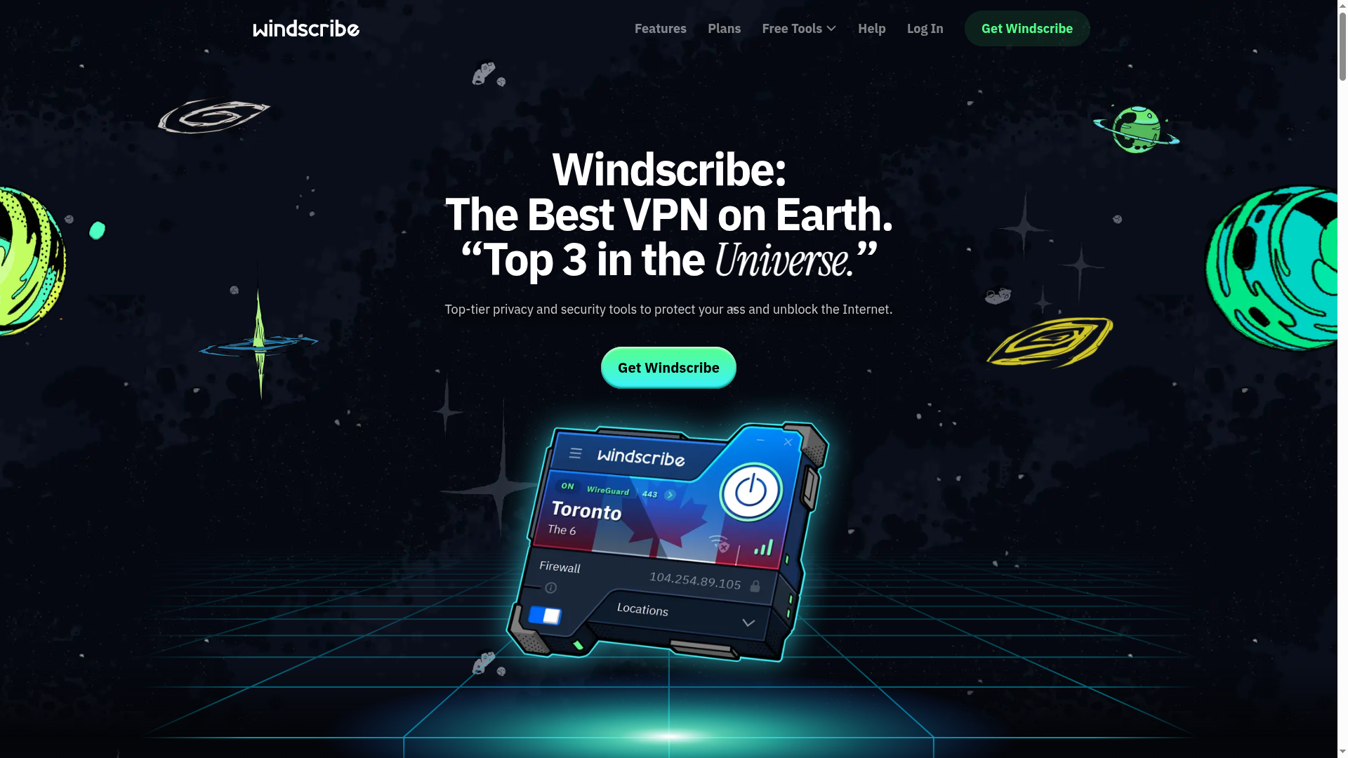 Windscribe screenshot