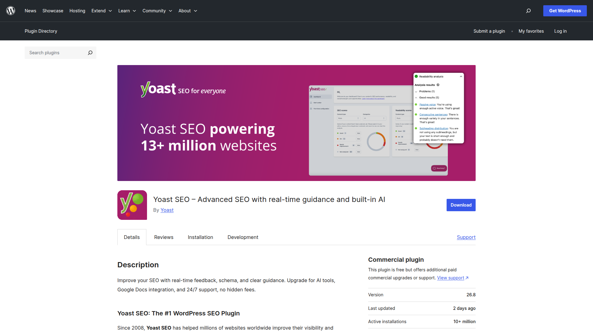 Yoast SEO screenshot