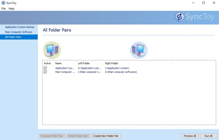 windows sync folders windows 10